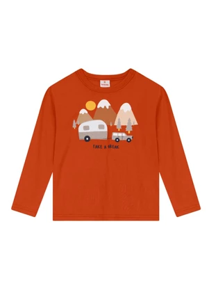 Brandili - Conjunto Infantil Menino de Montanha Laranja - BRANDILI