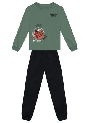 Brandili - Conjunto Infantil Menino de Skate Verde - BRANDILI