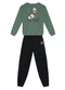 Brandili - Conjunto Infantil Menino de Skate Azul - variação: Verde