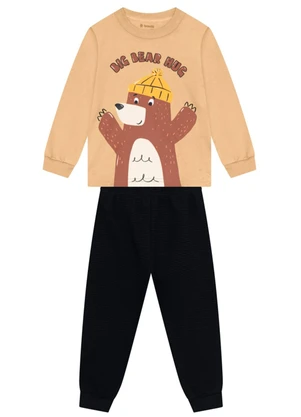 Brandili - Conjunto Infantil Menino de Ursinho Amarelo - BRANDILI