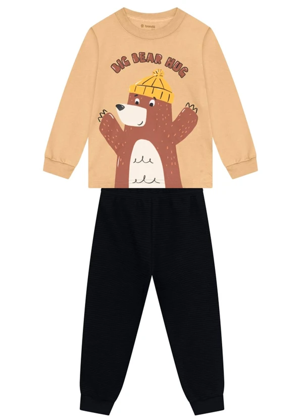 Brandili - Conjunto Infantil Menino de Ursinho Amarelo