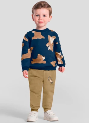Brandili - Conjunto Infantil Menino de Ursinhos Azul - BRANDILI