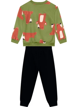 Brandili - Conjunto Infantil Menino de Ursinhos Verde - BRANDILI