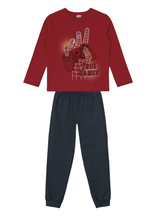 Brandili - Conjunto Infantil Menino de Vídeo Game Vermelho