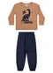 Elian - Conjunto Infantil Menino Dino Hunter Cinza - variação: Marrom