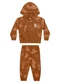 Elian - Conjunto Infantil Menino Dinos com Capuz Marrom - variação: Marrom