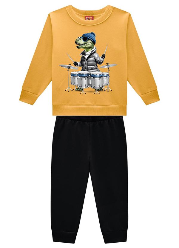 Kyly - Conjunto Infantil Menino Dinossauro Amarelo