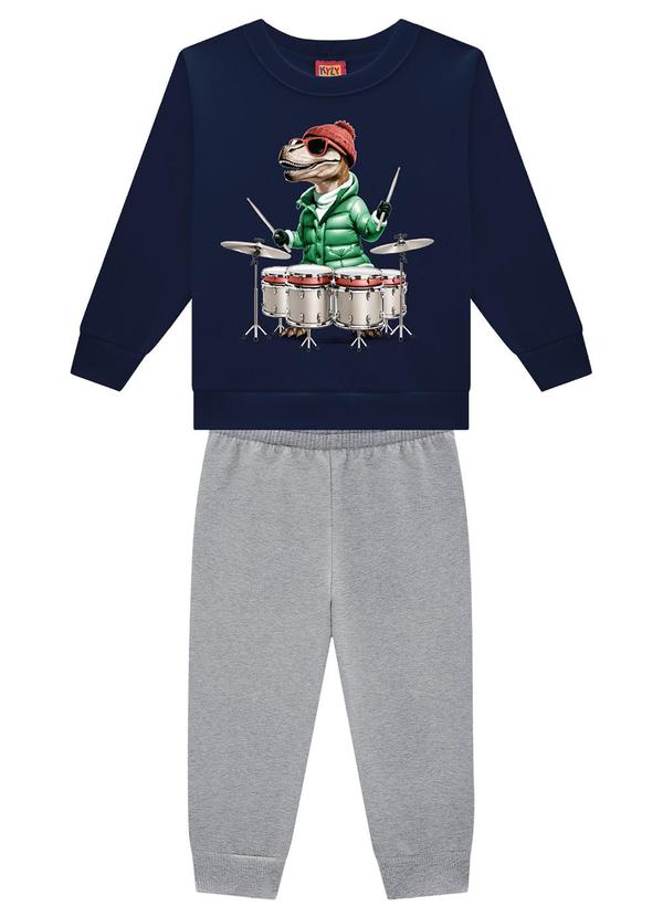 Kyly - Conjunto Infantil Menino Dinossauro Azul
