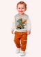 Kyly - Conjunto Infantil Menino Dinossauro Bege - variação: Cinza
