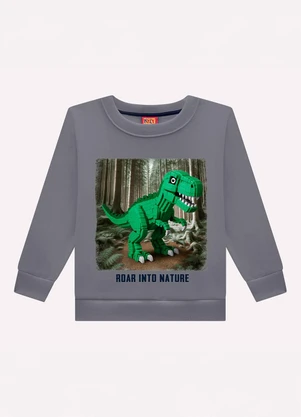 Kyly - Conjunto Infantil Menino Dinossauro Cinza - KYLY