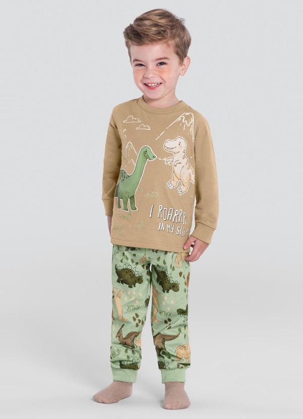 Brandili - Conjunto Infantil Menino DinossauroMarrom