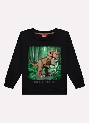 Kyly - Conjunto Infantil Menino Dinossauro Preto - KYLY