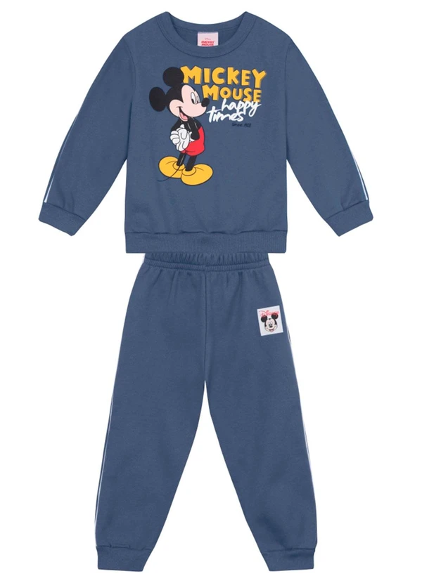 Brandili - Conjunto Infantil Menino do Mickey Mouse Azul