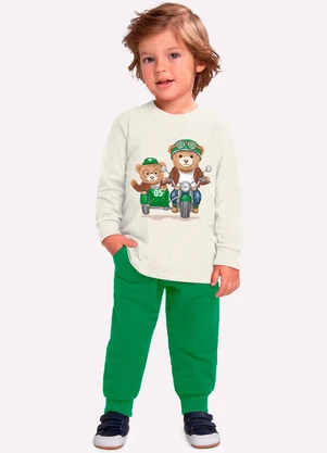 Milon - Conjunto Infantil Menino em Algodão Cinza - MILON