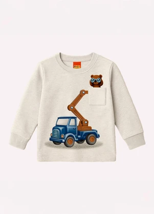 Kyly - Conjunto Infantil Menino em Algodão Cinza - KYLY