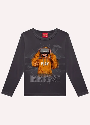 Kyly - Conjunto Infantil Menino em Algodão Cinza - KYLY