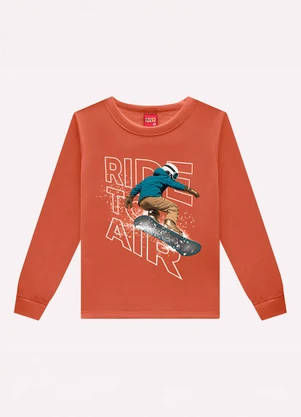 Kyly - Conjunto Infantil Menino em Algodão Laranja - KYLY