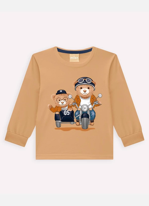 Milon - Conjunto Infantil Menino em Algodão Marrom 2