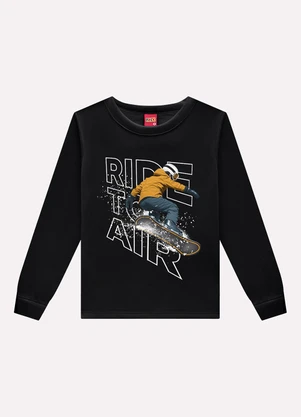 Kyly - Conjunto Infantil Menino em Algodão Preto - KYLY