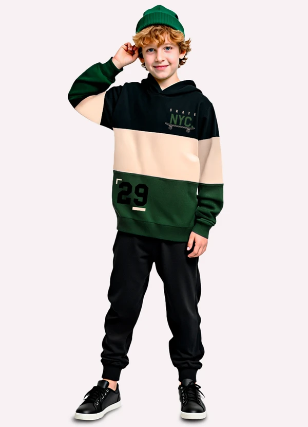 Kyly - Conjunto Infantil Menino em Algodão Preto