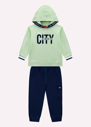 Kyly - Conjunto Infantil Menino em Algodão Verde - KYLY