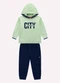 Kyly - Conjunto Infantil Menino em Algodão Marrom - variação: Verde