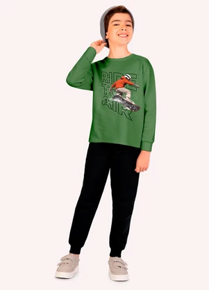 Kyly - Conjunto Infantil Menino em Algodão Verde - KYLY