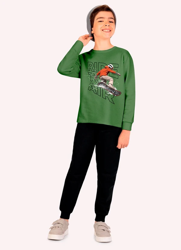 Kyly - Conjunto Infantil Menino em Algodão Verde