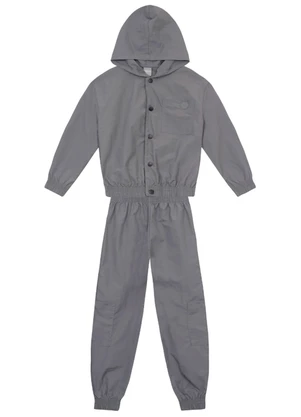 Brandili Mundi - Conjunto Infantil Menino em Microfibra Cinza - BRANDILI MUNDI