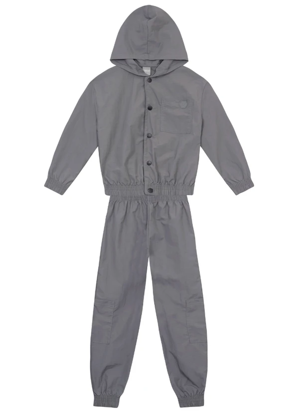 Brandili Mundi - Conjunto Infantil Menino em Microfibra Cinza