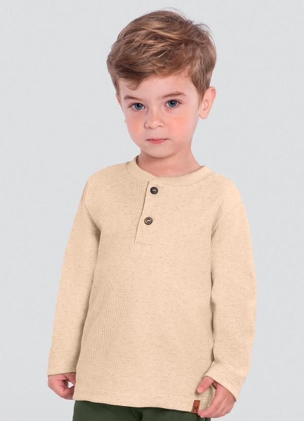 Brandili Mundi - Conjunto Infantil Menino em Moletinho Bege 2