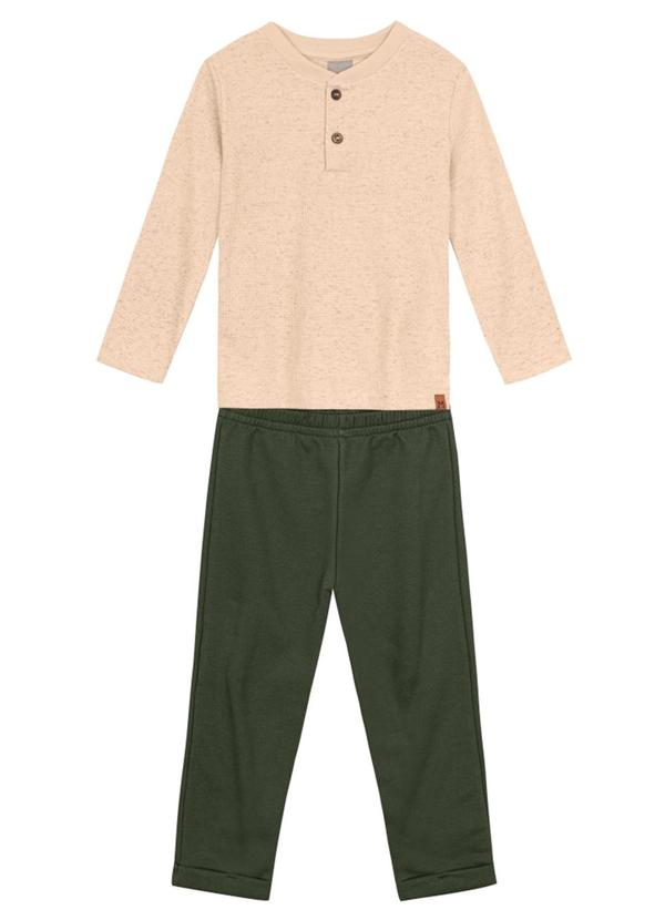Brandili Mundi - Conjunto Infantil Menino em Moletinho Bege 4