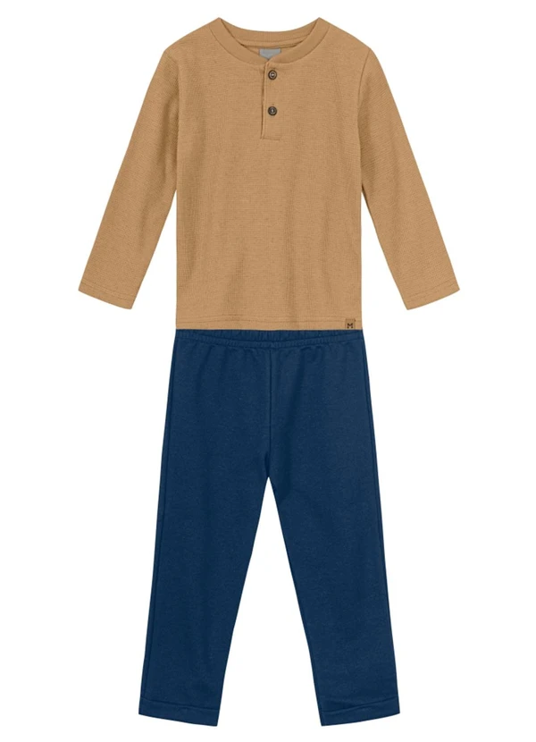Brandili Mundi - Conjunto Infantil Menino em Moletinho Marrom 1