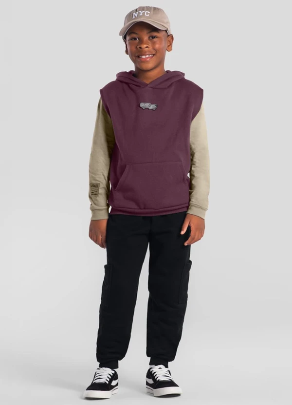 Brandili - Conjunto Infantil Menino em Moletinho Marrom