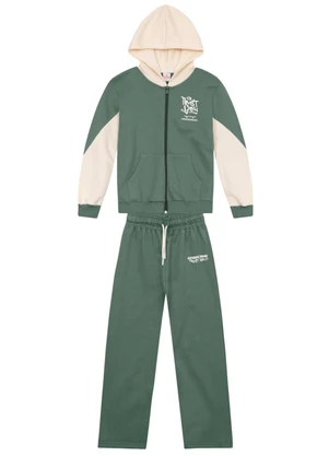 Brandili - Conjunto Infantil Menino em Moletinho Verde - BRANDILI