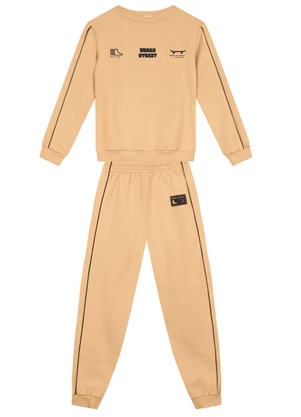 Brandili - Conjunto Infantil Menino em Moletom Amarelo - BRANDILI