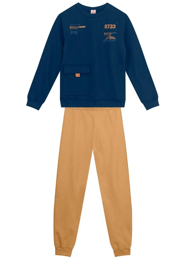 Brandili - Conjunto Infantil Menino em Moletom Azul 2