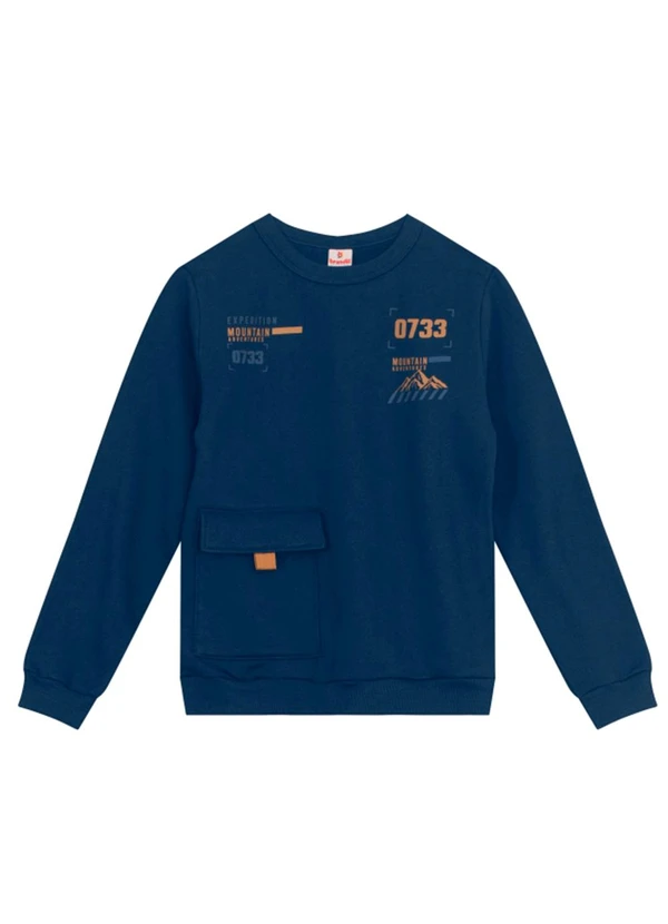 Brandili - Conjunto Infantil Menino em Moletom Azul 3