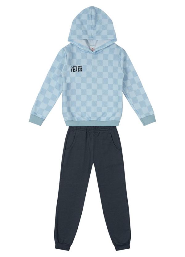 Brandili - Conjunto Infantil Menino em Moletom Azul