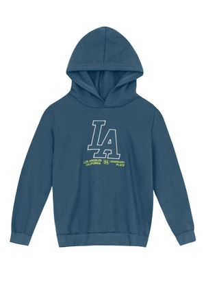 Brandili - Conjunto Infantil Menino em Moletom Azul - BRANDILI