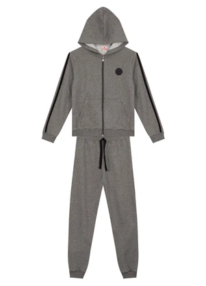 Brandili - Conjunto Infantil Menino em Moletom Cinza - BRANDILI
