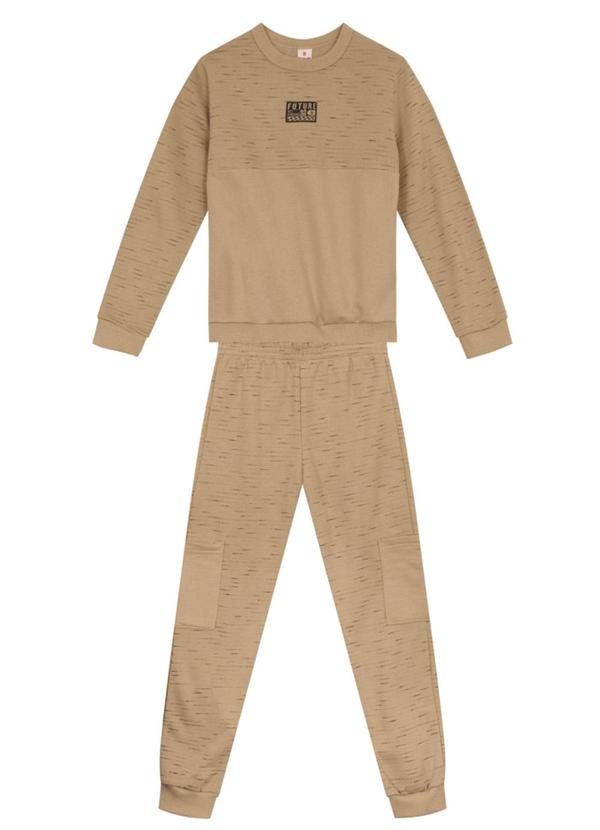 Brandili - Conjunto Infantil Menino em Moletom Marrom