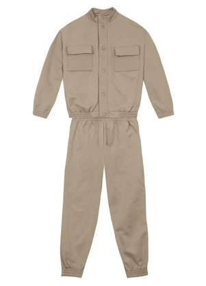 Mundi - Conjunto Infantil Menino em Moletom Marrom - MUNDI
