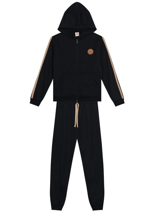 Brandili - Conjunto Infantil Menino em Moletom Preto