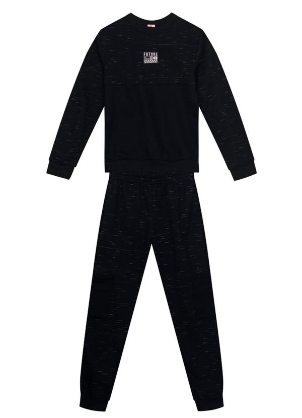Brandili - Conjunto Infantil Menino em Moletom Preto 1