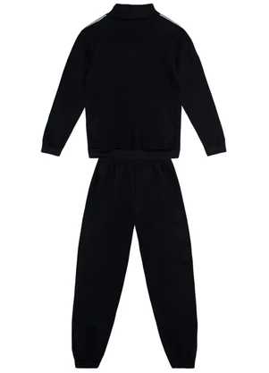 Brandili - Conjunto Infantil Menino em Moletom Preto - BRANDILI