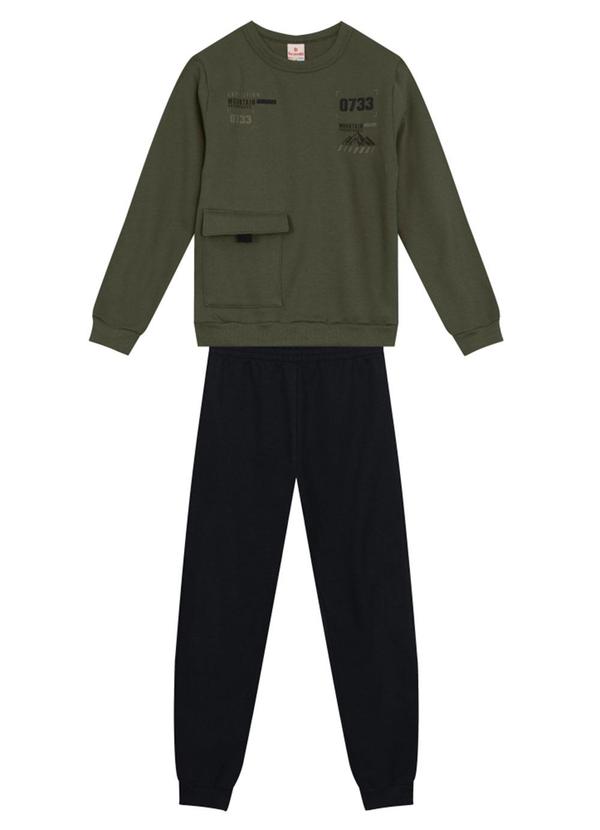 Brandili - Conjunto Infantil Menino em Moletom Verde