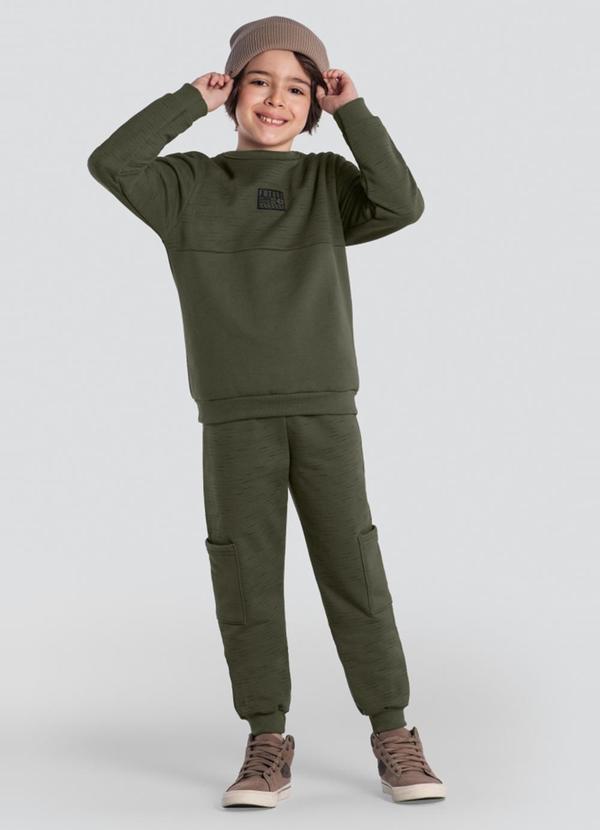 Brandili - Conjunto Infantil Menino em Moletom Verde