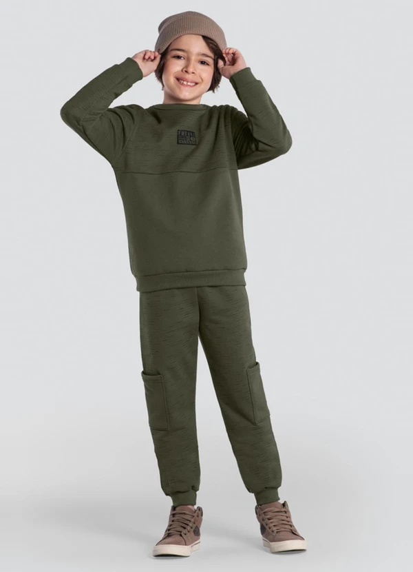 Brandili Conjunto Infantil Menino em Moletom Verde