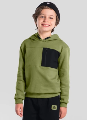 Brandili - Conjunto Infantil Menino em Moletom Verde - BRANDILI